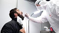 Das Coronatest-Zentrum im Dresdner Kulturpalast an diesem Mittwoch