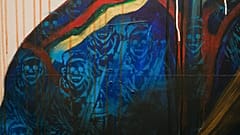 'The Sámi Pavilion' artist Anders Sunna's studio. 