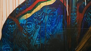 'The Sámi Pavilion' artist Anders Sunna's studio. 