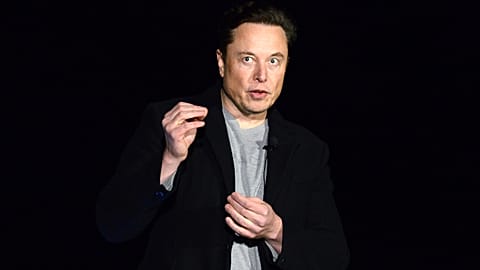 FILE - SpaceX's Elon Musk provides an update on Starship, Thursday, Feb. 10, 2022, near Brownsville, Texas. 