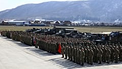Az EUFOR békefenntartó katonái a boszniai Butmir bázison