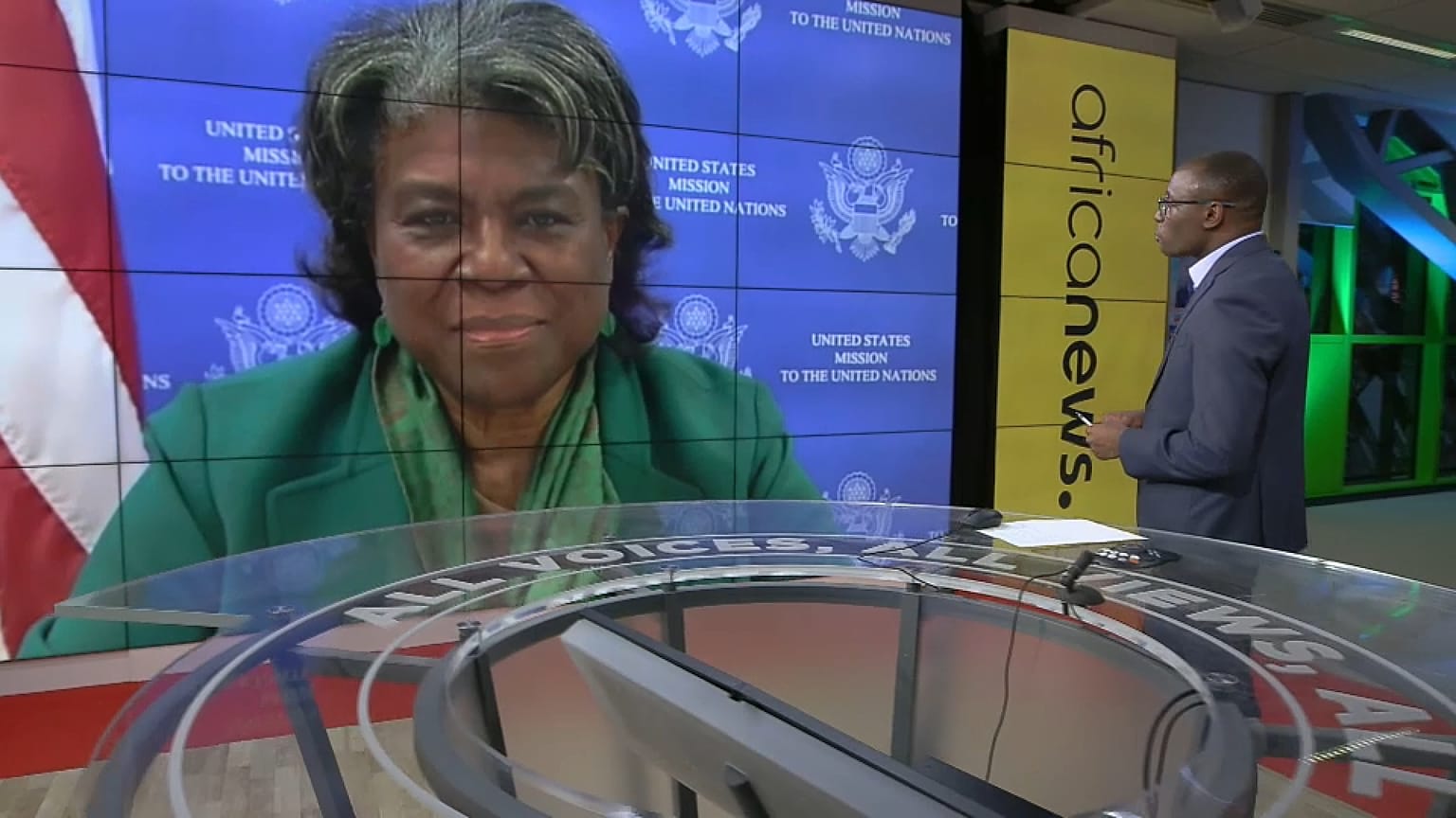 Linda Thomas-Greenfield entrevistada por Ronald Lwere Kato 