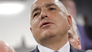 O antigo primeiro-ministro Boiko Borisov, líder do partido GERB, de centro-direita