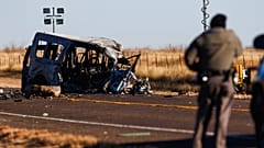 Unfallstelle in Andrews County in Texas