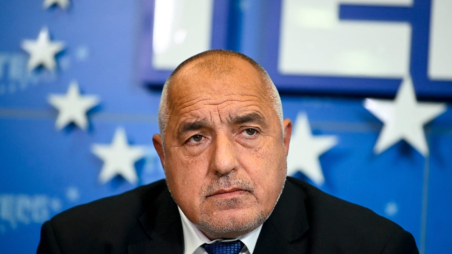 Ex-Ministerpräsident Borissow bei Pressekonferenz in Sofia, 11.11.2021