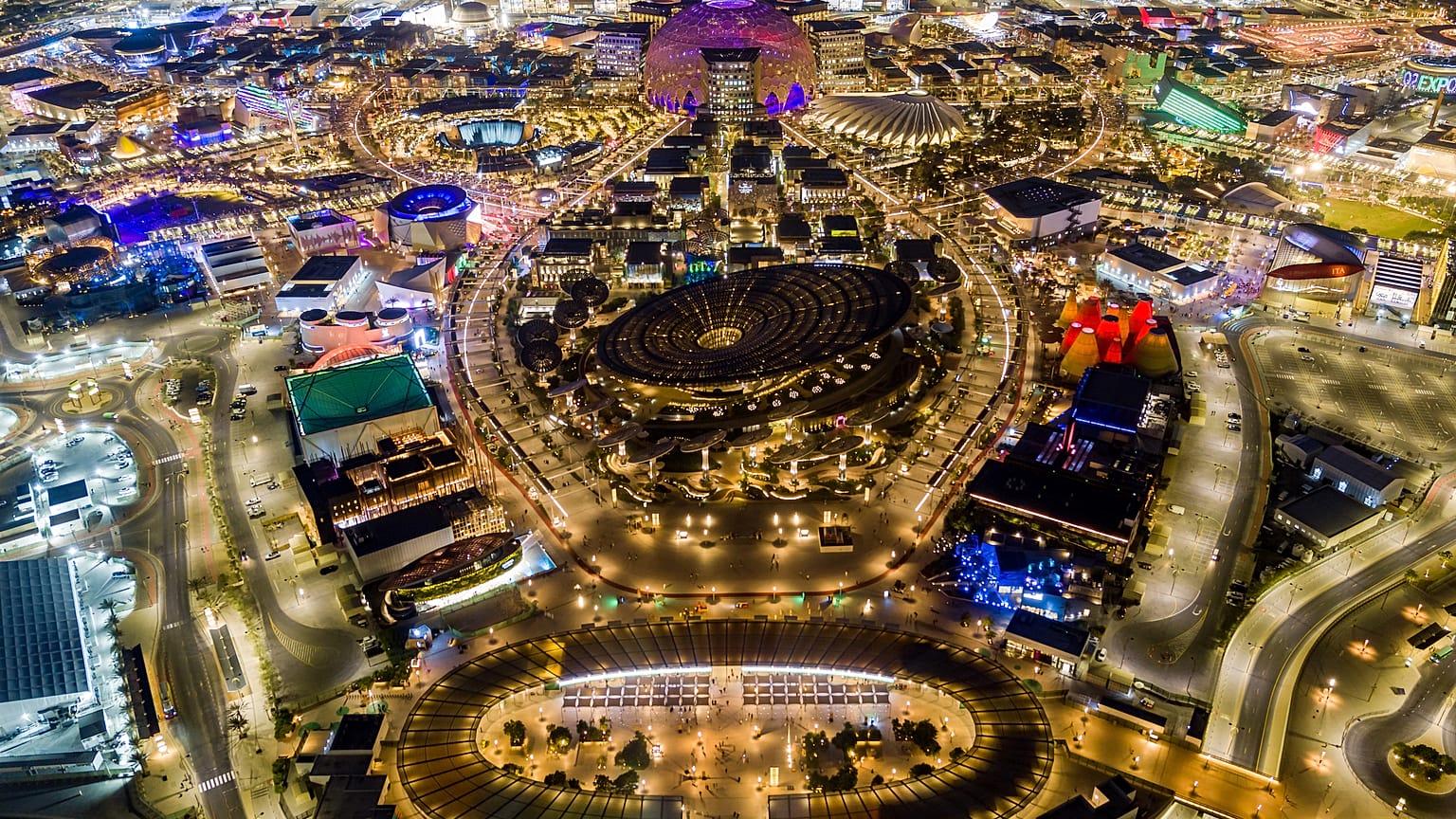 Aerial view of Expo 2020