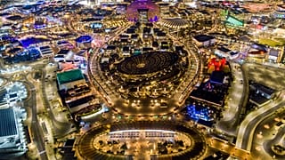 Aerial view of Expo 2020