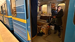 Kyiv's metro stations now serve as bomb shelters for the city's residents, who can receive air raid warnings on their phones
