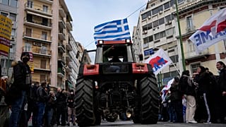 Greek farmers are protesting higher production costs, pressing the center-right government to reduce electricity bills and fuel tax and increase subsidies for animal farms.