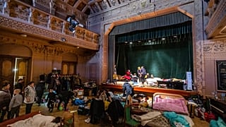 Das alte Theater von Przemysl dient als Flüchtlingsunterkunft.