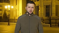Ukrainischer Präsident Wolodymyr Selenskyj bei einer Videobotschaft