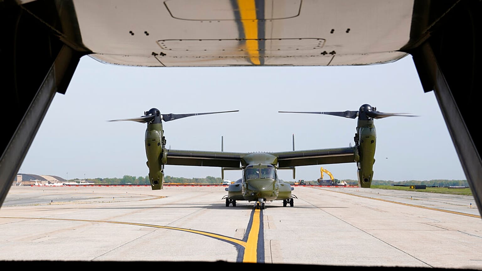 V-22 Osprey egy korábbi, archív felvételen