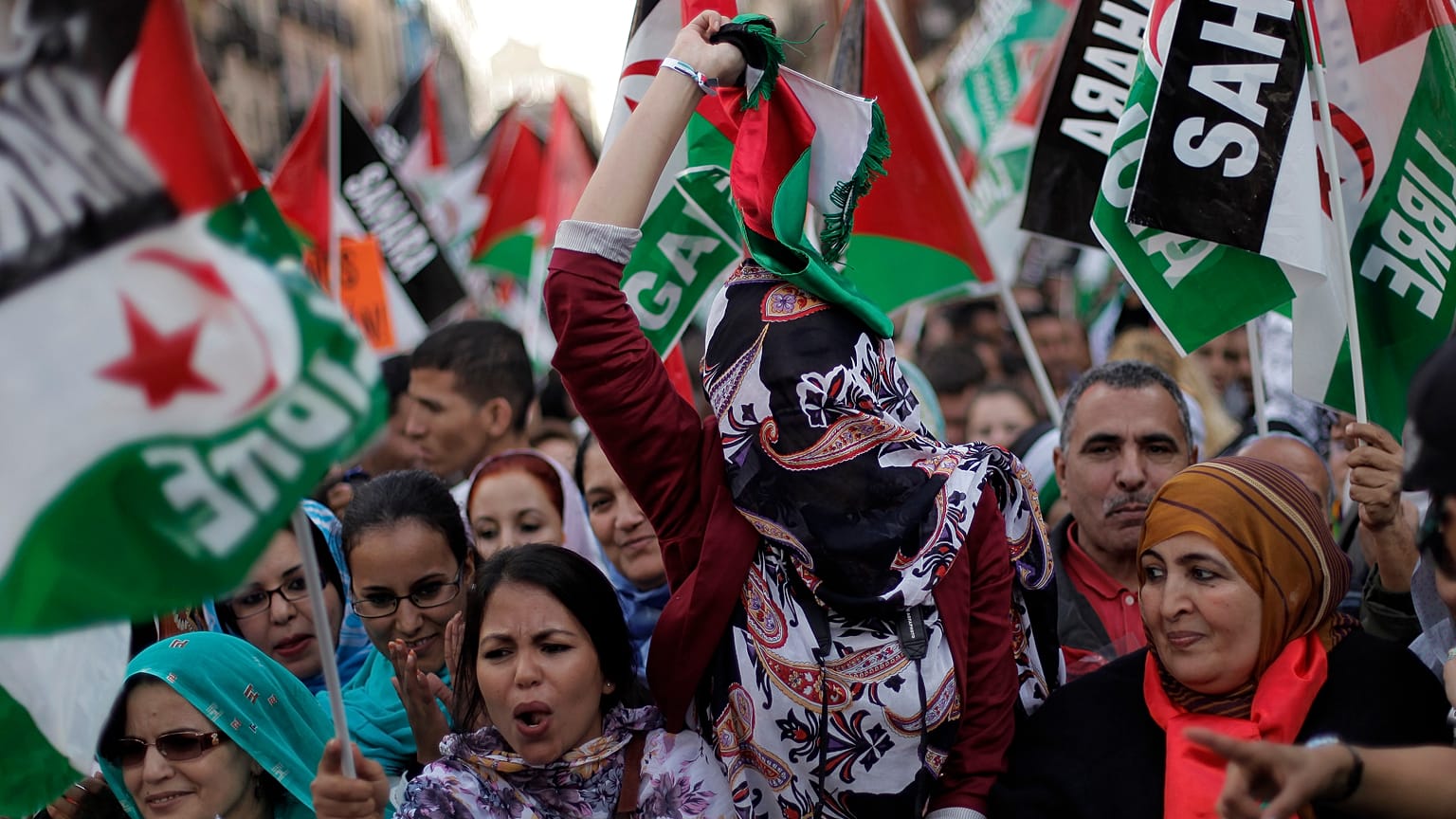 Imagen de archivo de una manifestación en Madrid por la autodeterminación del Sáhara Occidental.