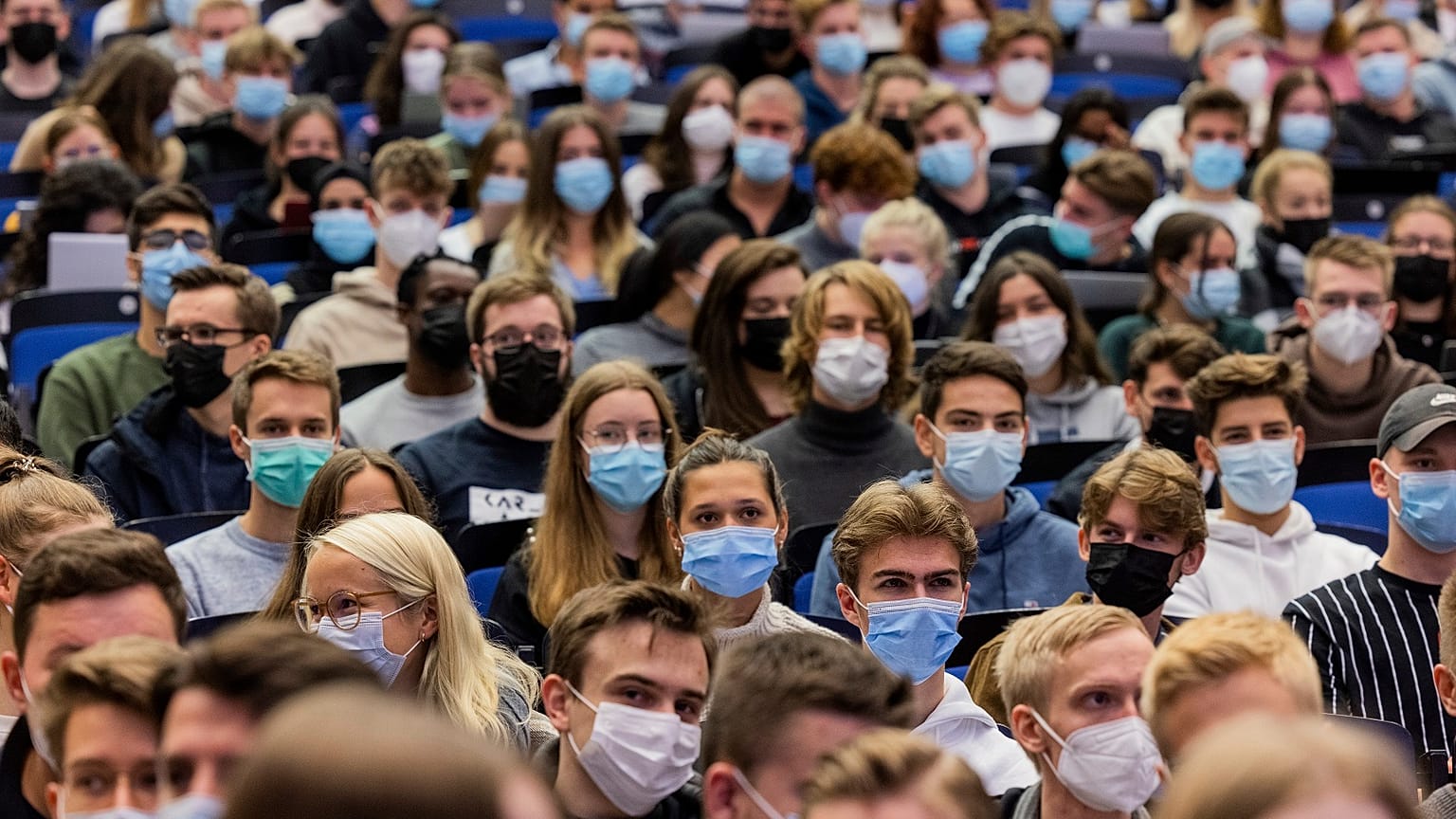 Lehrveranstaltung an der Universität Münster (Aufnahme vom 11. Oktober 2021)