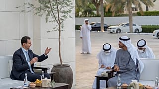 ولي عهد أبوظبي الشيخ محمد بن زايد يستضيف الرئيس السوري بشار الأسد في أبوظبيز 18/03/2022