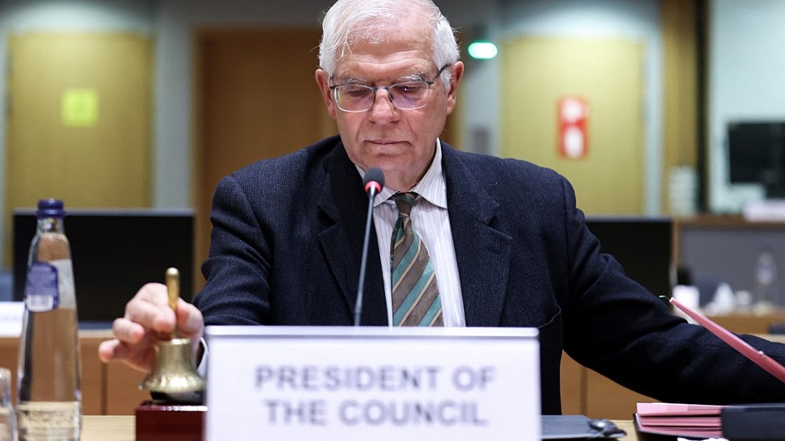 Josep Borrell na abertura do encontro de chefes da diplomacia da UE em Bruxelas
