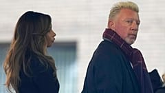 Der ehemalige Wimbledon-Tennissieger Boris Becker vor dem Southwark Crown Court in London wartet, 21. März 2022. 