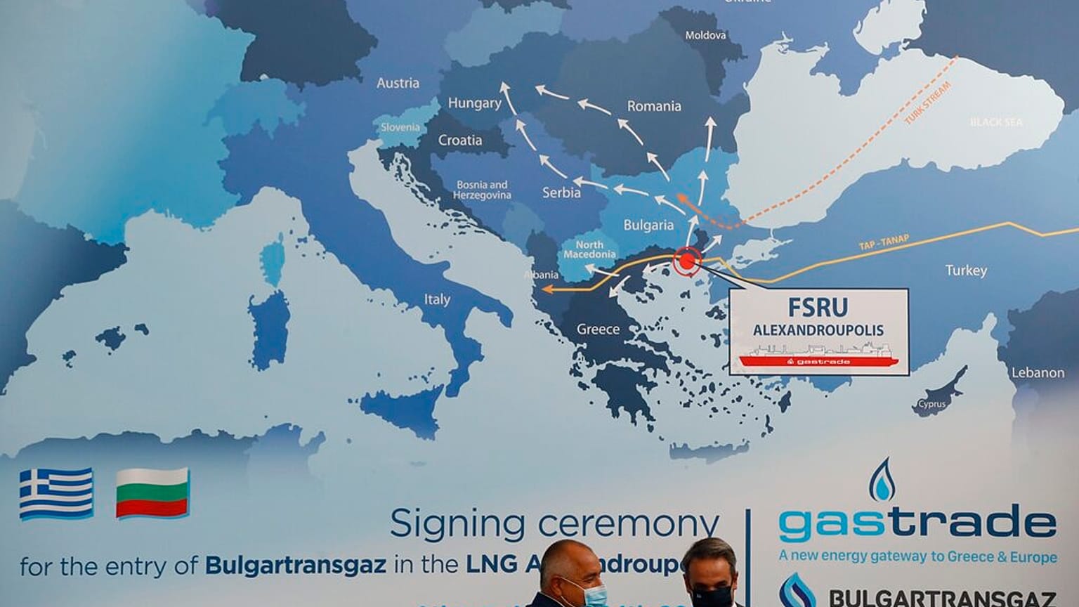 A cseppfolyós gázterminál megépítésének aláírása, 2020-ban