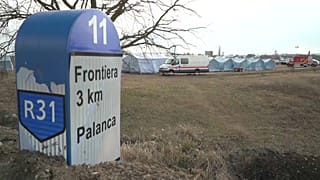 La frontière de Palanca entre la Moldavie et l'Ukraine