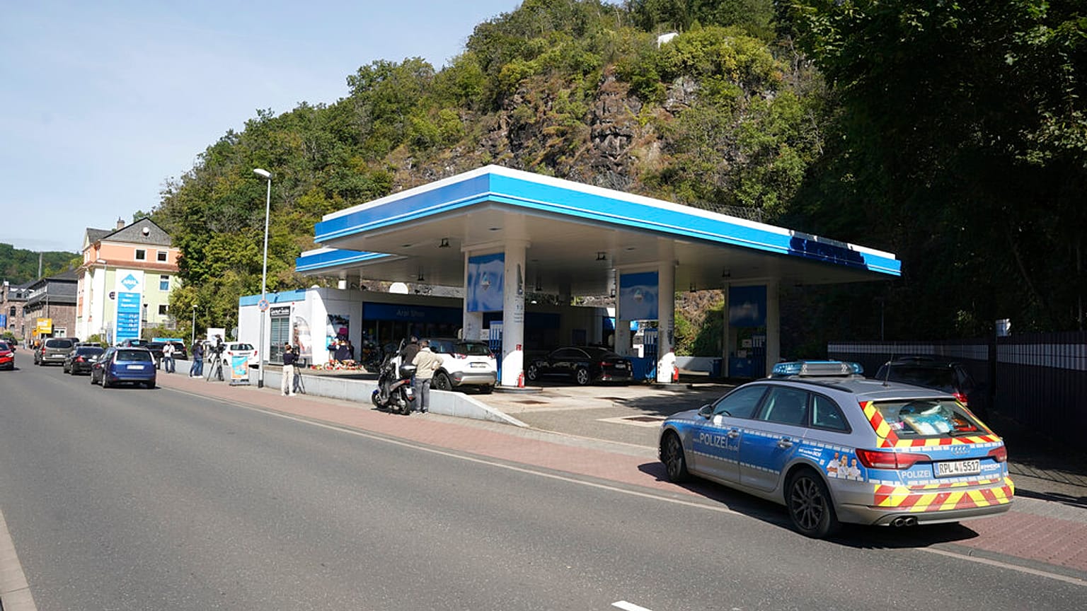 Die Tankstelle in Idar-Oberstein am 21. September.