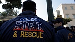 Four Greek firefighting vehicles were deployed to the scene on Monday.