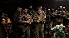 Funeral en Kiev por un soldado muerto