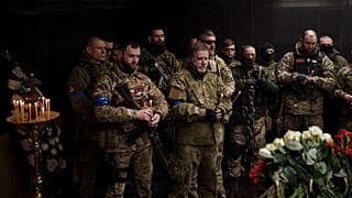 Funeral en Kiev por un soldado muerto