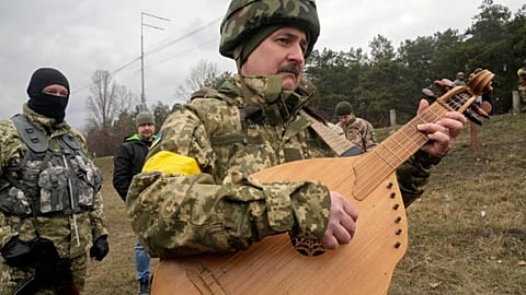 Le musicien ukrainien Taras Kompanichenko