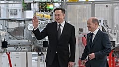 Tesla CEO and German Chancellor Olaf Scholz attended Tuesday's opening ceremony