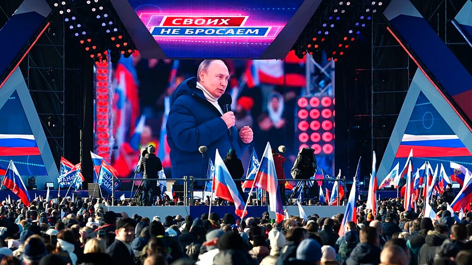 Vladimir Poutine, lors de l'anniversaire de l'annexion de la Crimée, à Moscou, le 18 mars dernier