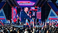Vladimir Poutine, lors de l'anniversaire de l'annexion de la Crimée, à Moscou, le 18 mars dernier