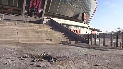 Russian State TV "Rossiya-1" (RTR) said Donetsk city centre came under shelling of the Armed Forces of Ukraine last night. The Ukrainian rockets fell near the Donbas Arena.