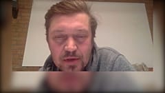 Il regista Valentyn Vasyanovych durante l'intervista. 