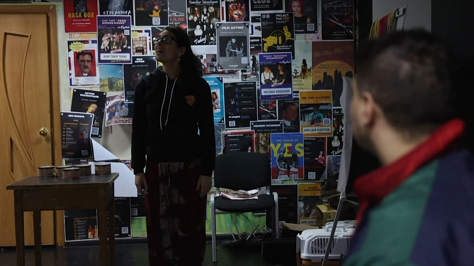 While thousands have fled Kyiv due to the Russian invasion, members of an independent theatre company have stayed and taken refuge underground