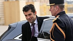 Bulgaria's Prime Minister Kiril Petkov arrives at the Chateau de Versailles to attend the second day of the EU summit, Friday, March 11, 2022 in Versailles, west of Paris