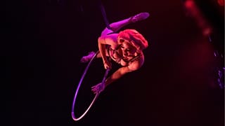 Veronica Yune performs during the Lucha VaVOOM show at the Mayan Theatre, in Los Angeles, California.