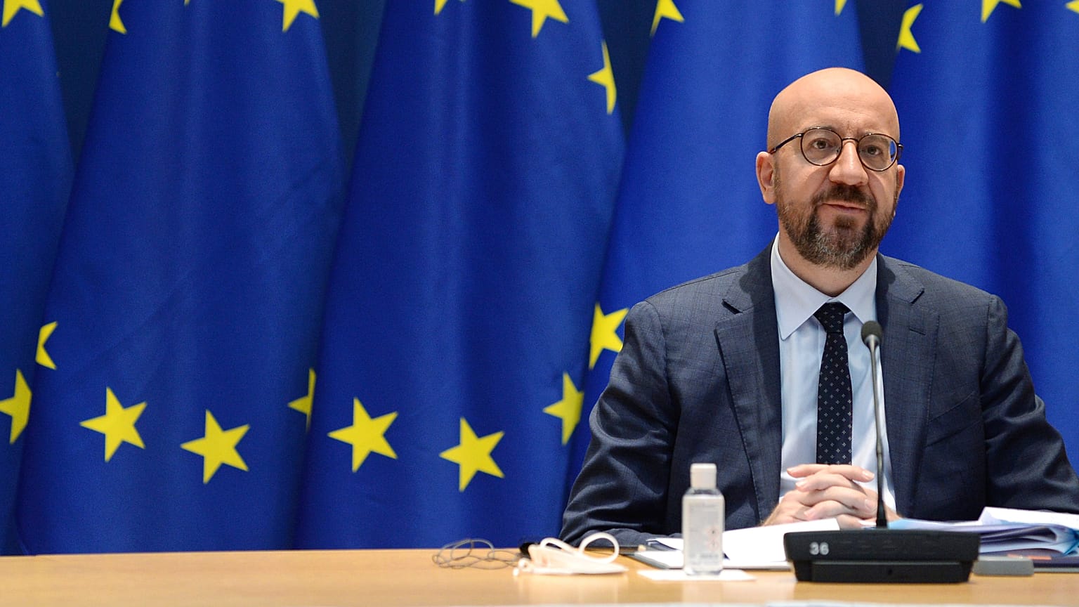 Глава Евросовета Шарль Мишель председательствует на саммите ЕС
