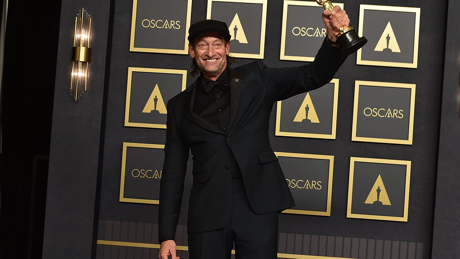 Troy Kotsur, winner of the award for best performance by an actor in a supporting role for 'CODA