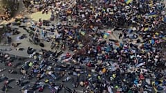 Антивоенная акция украинцев в Брюсселе