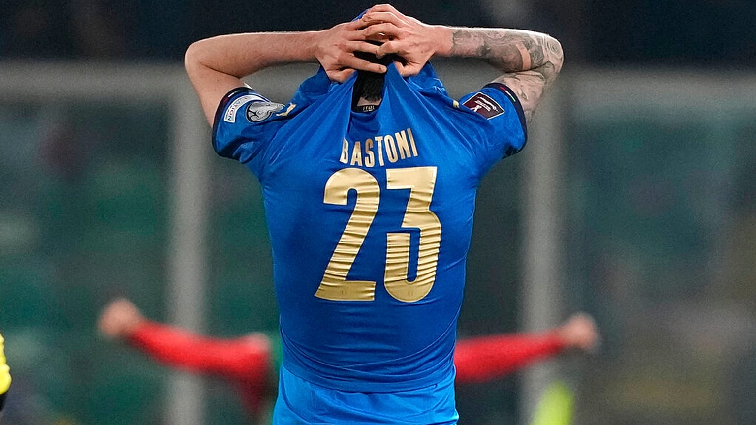 Italiens Spieler nach der Niederlage gegen Nordmazedonien in Palermo