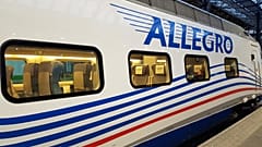 File picture of Allegro train at Helsinki Central Railway Station