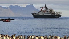 Scientific research ship, Marion DuFresne near the Crozet Islands