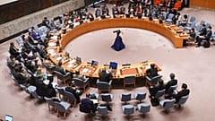 The United Nations Security Council meets concerning North Korea's test-firing of an intercontinental ballistic missile, 25 March 2022