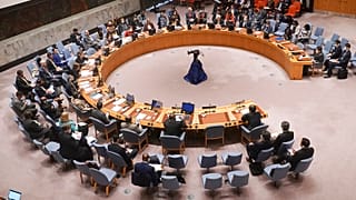 The United Nations Security Council meets concerning North Korea's test-firing of an intercontinental ballistic missile, 25 March 2022