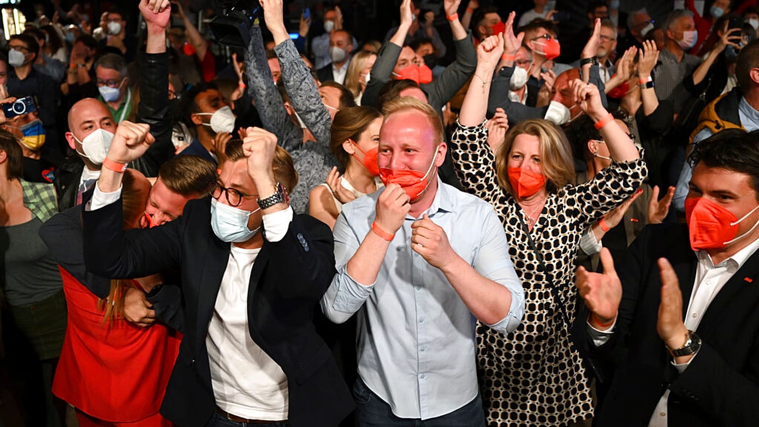 Les militants du SPD à Sarrebruck le 27 mars 2022