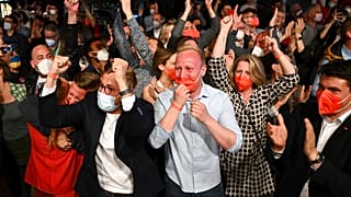 Les militants du SPD à Sarrebruck le 27 mars 2022