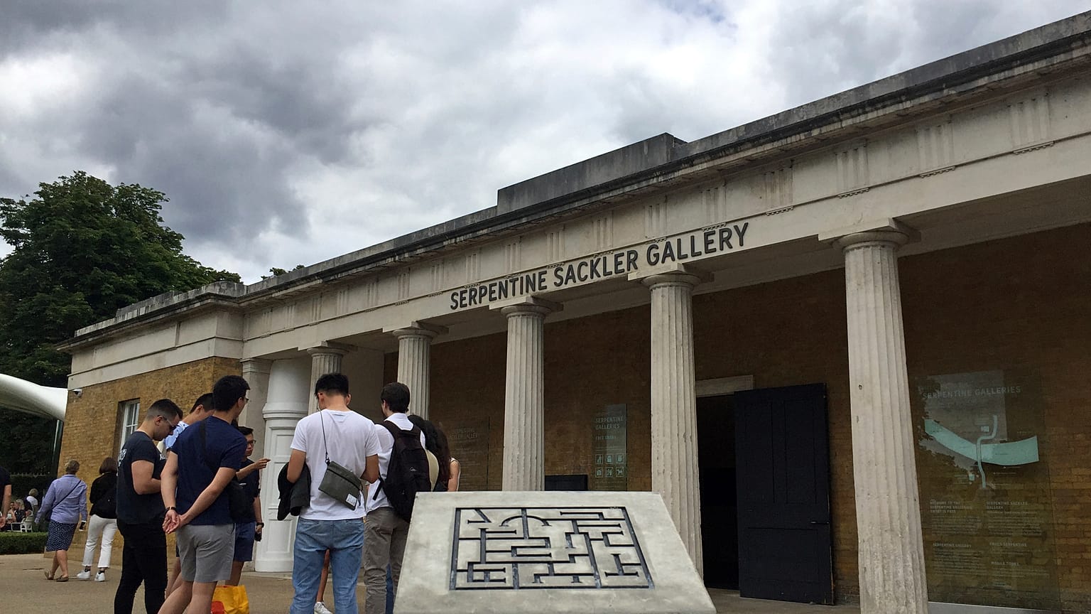 Exterior of the Serpentine Sackler Gallery in Hyde Park, London, July 21, 2019