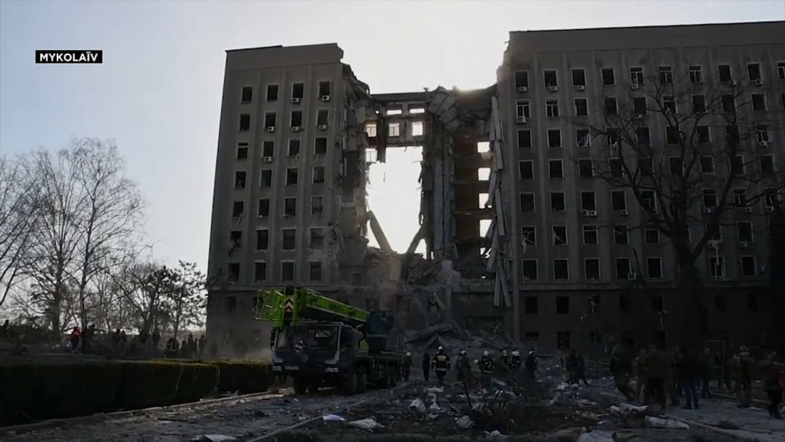 Bombardeamento em Mykolaiv no sul da Ucrânia