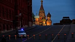 Blick auf Kuppeltürme in Moskau