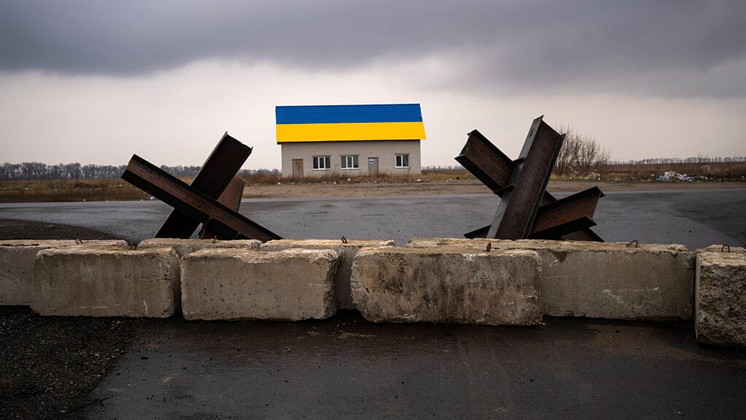 Haus in einem Vorort von Kiew in der Ukraine